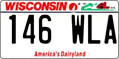 WI license plate 146WLA