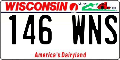 WI license plate 146WNS