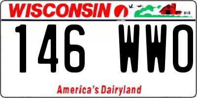 WI license plate 146WWO