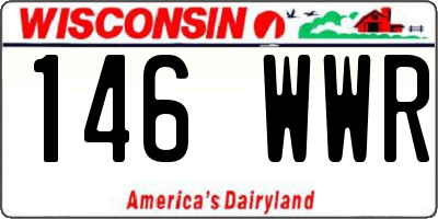 WI license plate 146WWR