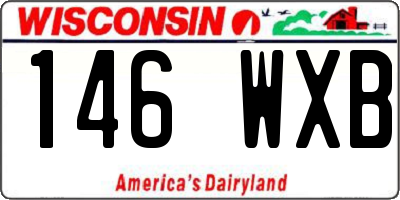 WI license plate 146WXB