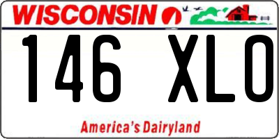 WI license plate 146XLO