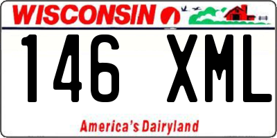 WI license plate 146XML