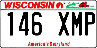 WI license plate 146XMP