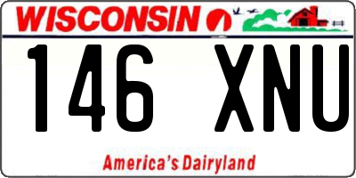 WI license plate 146XNU