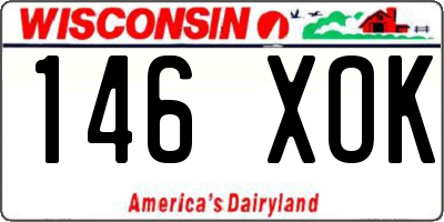 WI license plate 146XOK