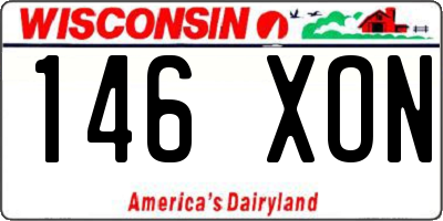 WI license plate 146XON