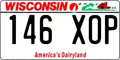 WI license plate 146XOP