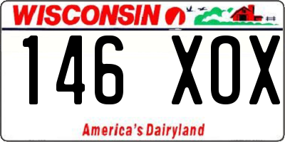 WI license plate 146XOX