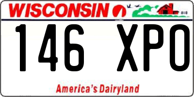 WI license plate 146XPO