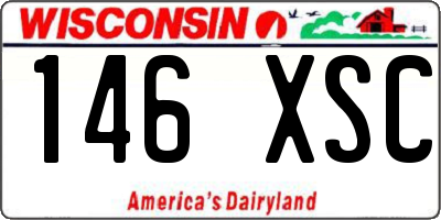 WI license plate 146XSC
