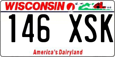 WI license plate 146XSK