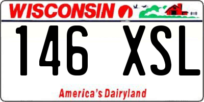 WI license plate 146XSL