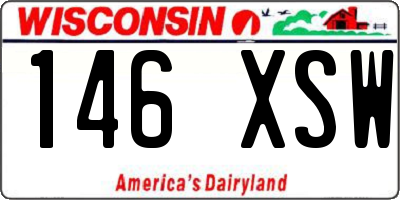 WI license plate 146XSW