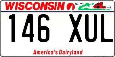 WI license plate 146XUL