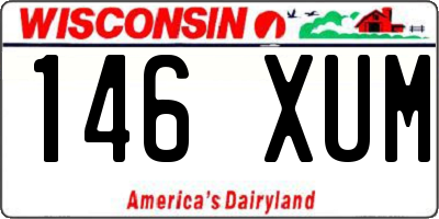 WI license plate 146XUM