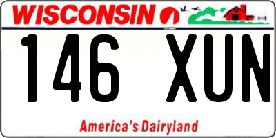WI license plate 146XUN