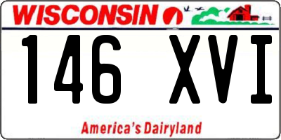 WI license plate 146XVI