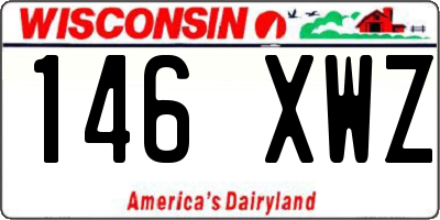 WI license plate 146XWZ