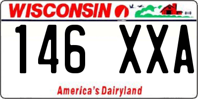 WI license plate 146XXA