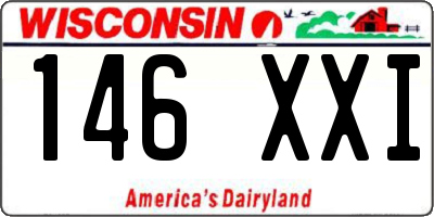 WI license plate 146XXI