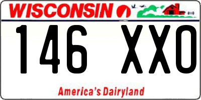 WI license plate 146XXO