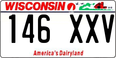 WI license plate 146XXV