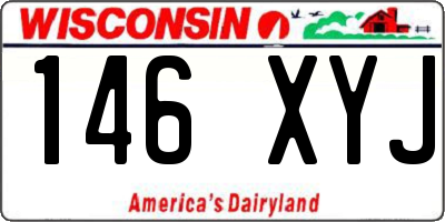 WI license plate 146XYJ