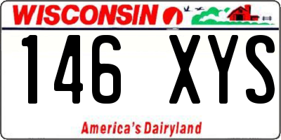 WI license plate 146XYS