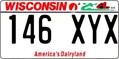 WI license plate 146XYX