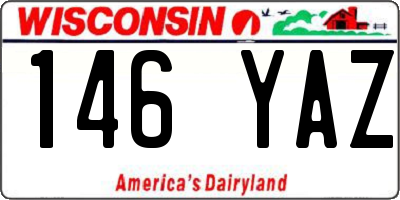 WI license plate 146YAZ