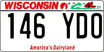 WI license plate 146YDO