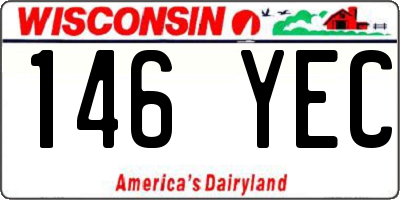 WI license plate 146YEC