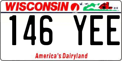 WI license plate 146YEE