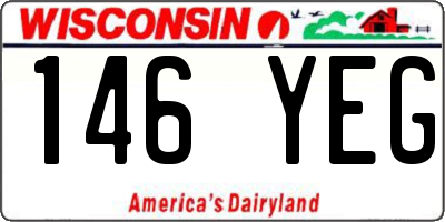 WI license plate 146YEG