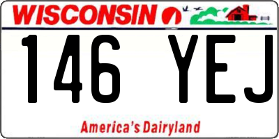 WI license plate 146YEJ