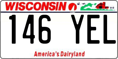 WI license plate 146YEL