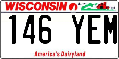 WI license plate 146YEM