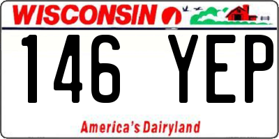 WI license plate 146YEP