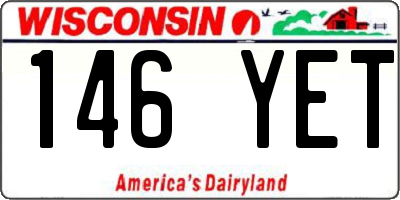 WI license plate 146YET