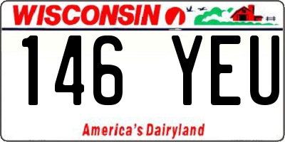 WI license plate 146YEU