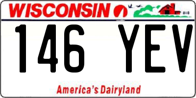 WI license plate 146YEV