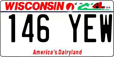 WI license plate 146YEW