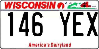WI license plate 146YEX