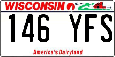 WI license plate 146YFS