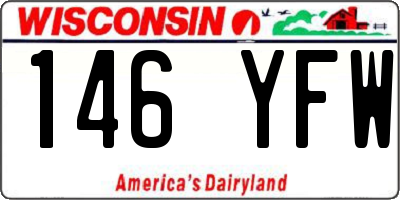 WI license plate 146YFW