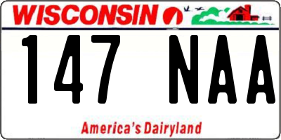 WI license plate 147NAA