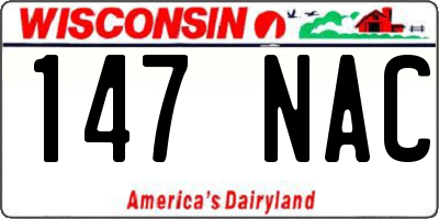 WI license plate 147NAC