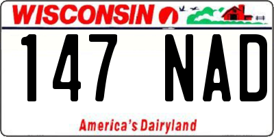 WI license plate 147NAD