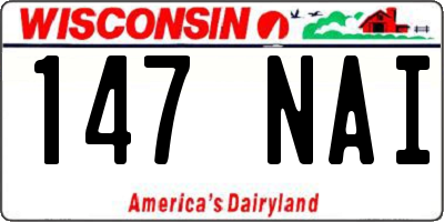 WI license plate 147NAI